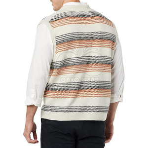Gilet tricoté de haute qualité pour homme, col en V, sans manches, en tissu doux, style décontracté, vente en gros - Product Image 2