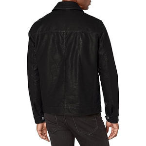 Chaqueta de Cuero PU para Hombre, Estilo Casual de Invierno, de Alta Calidad y Venta Caliente, Chaqueta Delantera Ajustada con Cuello Alto, Personalizada para Motociclistas - Product Image 3
