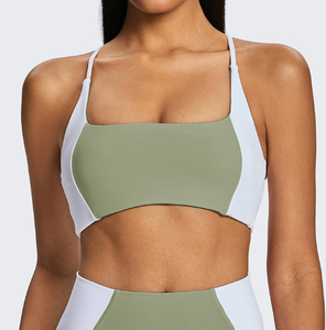 Soutien-gorge de sport pour femme, col carré, fines bretelles, haut d'entraînement pour le yoga, la gym, la course et le fitness - Product Image 3