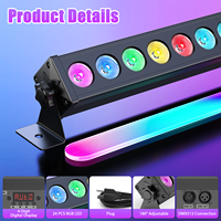 U`King 60W Projecteur mural DMX 24x3W RGB LED pour scène, DJ, mariage, fête