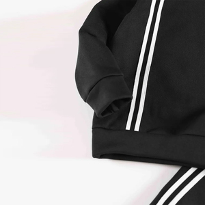 Ensemble de survêtement polaire à capuche pour enfants, avec poches latérales, style décontracté, fournisseur OEM - Product Image 3
