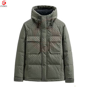 Veste d'hiver pour homme, chaude, à capuche, rembourrée en coton, légère, isolante, respirante, fermeture éclair intégrale, pour sports de plein air et randonnée - Product Image 5