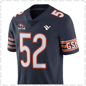 Wearpex Industry American Football Jerseys Custom Made Sublimation Transfer Print 100% Polyester Quick Dry Breathable V-neck - Product Image 4