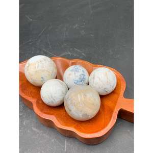 Esfera de Dendrita Blanca Natural de 5 cm, Bola de Cristal Pulida para Colección Decorativa y Exhibición - Product Image 1