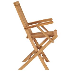 2 pz sedie da giardino pieghevoli in legno di Teak massiccio - Product Image 4