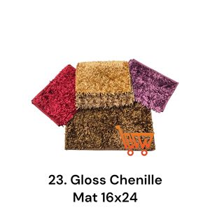 Tapete Antideslizante de Chenilla Brillante de 16x24 Pulgadas, Tapete Personalizado de Diseño 'Bienvenido' para Uso en Puertas de Hogar, Hotel y Baño, Hecho de Poliéster - Product Image 3