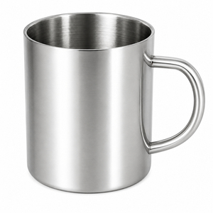 Taza de Café de Acero Inoxidable con Asa, Acabado Espejo, Taza de Té Metálica Aislada, Irrompible, Diseño Moderno, Vaso de Acero para el Hogar - Product Image 5
