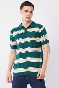 Camiseta Polo a Rayas para Hombre, Mezcla de Algodón, Ropa Casual de Manga Corta, Alta Calidad, Excedente de Exportación - Product Image 4