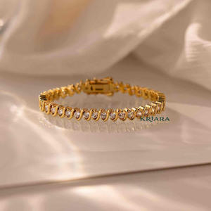 Pulsera de Diamantes Cultivados en Laboratorio de Oro Sólido de 18K para Mujer, Corte Brillante Redondo, Certificado IGI, Joyería de Lujo para Boda - Product Image 2