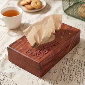 Handmade Wooden <b>Tissue</b> Box Holder Carved <b>Tissue</b> Case Eco Friendly Napkin Holder for Home Hotel Cafe - Product Image 3