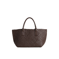 Sac fourre-tout en cuir d'agneau tressé fait main pour femme, petit sac à main en cuir pour la vente en gros et la mode boutique