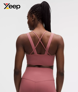 เสื้อชั้นในกีฬาโยคะคุณภาพสูงสำหรับผู้หญิง XEEP รุ่น XC-SB-193 แบบเรียบง่าย ระบายอากาศได้ดี สายปรับได้ แผ่นรองถอดออกได้ รองรับได้ดีเยี่ยม แห้งเร็ว - Product Image 2