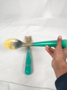 Juego de Servidores de Ensalada de Resina Ecológica Hechos a Mano de Alta Calidad, Accesorios de Cocina Duraderos con Cucharas para Ensalada, Herramientas para Ensalada en Oferta al por Mayor - Product Image 6