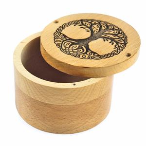 Urne artisanale en bois de rose avec incrustation de résine verte, souvenir commémoratif - Product Image 1