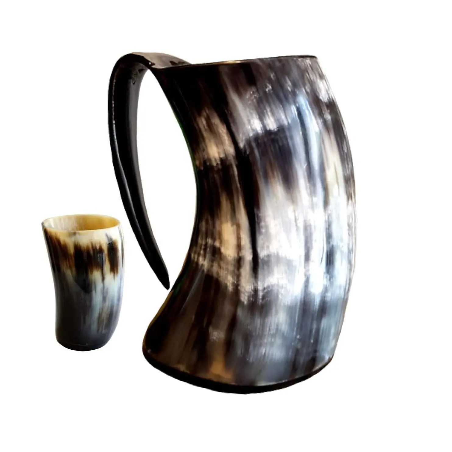 Genuine Viking Drinking Horn Mug Medieval Beer Tankard Genuine Viking Drinking Horn Mug Medieval Beer Tankard Base Mug for Beer