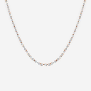 Collar de tenis de lujo con diamantes cultivados en laboratorio de 17 quilates, diseño ovalado, elegante y brillante, para mujer - Product Image 4