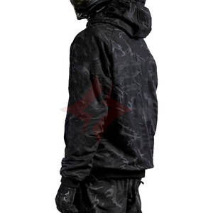 Hoodie de moto unisexe homologué CE avec protection blindée, respirant, en polaire, noir, entièrement doublé, 100 % polyester - Product Image 5