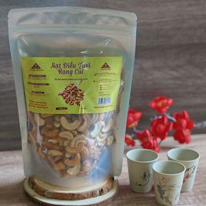 Noix de cajou grillées bio du Vietnam, moitiés, 500g, 99% de noix de cajou, 1% de sel, marque Dong Phu, prix d'usine, durée de conservation de 12 mois - Product Image 3