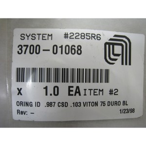 AMAT 3700-01068 ORING ID .987 CSD .103 75 DURO BL - Equipo y Piezas de Semiconductores de Confianza de Marca Global - Product Image 1