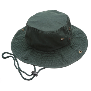 Custom Summer Outdoor Boonie Hunting Fishing Safari Bucket Sun Hat with Adjustable Strap <b>Large</b> Brim Washed Bucket Hat for Men - Product Image 1