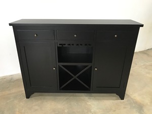 An Elegant Beautifully Crafted Modern 3-SECTION wine <b>cabinet</b> combining stylish storage made from Mahogany Wood - Product Image 3