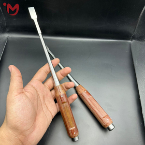 Juego de cinceles quirúrgicos ortopédicos de acero inoxidable con mango de madera para cirugía ósea, instrumento de clase I. - Product Image 1