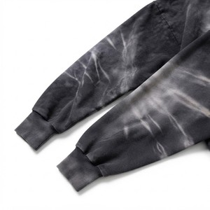 Sudadera con Capucha Oversize Negra Vintage con Efecto Desgastado por el Sol, 100% Algodón, Estilo Urbano, Ropa de Marca Personalizada, Sudaderas con Capucha para Hombre con Lavado Ácido - Product Image 5