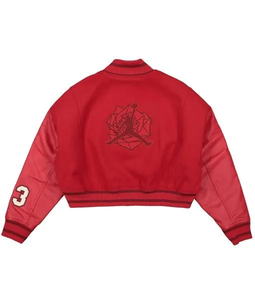 Blouson universitaire pour femme 2025 avec logos personnalisables, design en mélange de coton de qualité supérieure, idéal pour les équipes sportives et la mode universitaire - Product Image 2