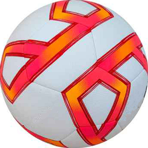 Balón de Fútbol Blanco CORE FIELD con Patrón Geométrico Rojo y Naranja, Ecológico, Ligero, para Entrenamiento en Interiores/Exteriores - Product Image 2