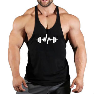 <b>Men</b> Stringer <b>Singlet</b> Lightweight Breathable Gym Training Tank Top Custom OEM ODM Fitness Wear <b>Mens</b> Stringer <b>Singlet</b> Sleeveless - Product Image 5