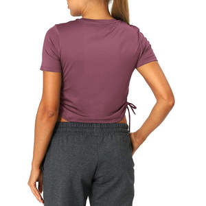 Haut court à carreaux doux et mignon pour femme, 100 % coton, confortable, élégant, décontracté, tendance estivale - Product Image 4