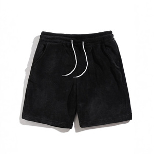 Shorts de sport pour hommes, taille mi-haute, avec cordon de serrage, couleur unie, en tissu respirant, pour la course, personnalisables, style jogger - Product Image 1
