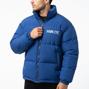 <b>Men's</b> Custom Winter <b>Puffer</b> Jacket Quilted Warm <b>Coat</b> Full Zip Windproof Winter <b>Coat</b> Regular Size OEM ODM Clothing Manufacturer - Product Image 5