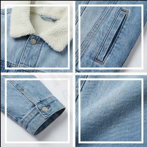 Vente chaude hommes hiver Denim veste confortable en plein air ville vêtements de Ski avec solide couleur personnalisée toile tissu bas quantité minimale de commande - Product Image 4