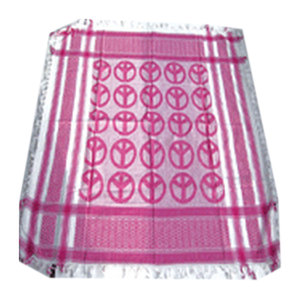 Pañuelo Keffiyeh Árabe Premium Ligero con Diseño Cuadrado a Cuadros y Pata de Gallo, con Símbolo de Paz, 100% Algodón Transpirable para el Desierto - Product Image 2