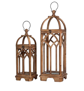 Farol de Madera de Mango de Calidad Superior, Decoración Festiva Rústica, Decoración de Boda, Decoración Rústica Vintage - Product Image 1