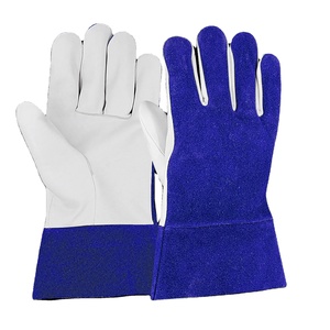 Guantes de soldadura TIG de cuero de vaca dividido y de grano de cabra de primera calidad, protección de manos, guantes resistentes a chispas, guantes de seguridad Industrial - Product Image 1