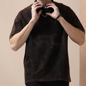 T-shirt tricoté délavé pour homme, confortable au quotidien, en coton doux, respirant, écologique, séchage rapide, mode estivale, manches courtes - Product Image 5