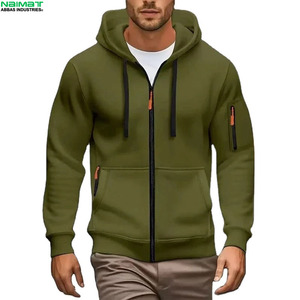 Sweat-shirt à capuche zippé bicolore pour homme, avec empiècements contrastants, en polaire multicolore, uniforme d'entraînement, veste d'extérieur - Product Image 2