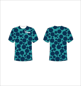 T-shirt à manches courtes pour homme Ferocious, motif à pois, col rond, décontracté, séchage rapide, coupe régulière, polyester tricoté - Product Image 1