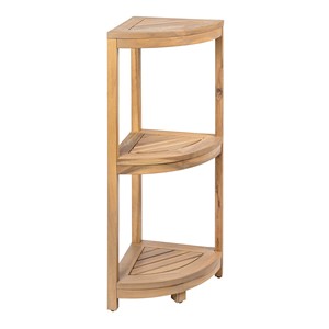 Premium Teak Wood Corner Plant Stand - Wholesale Curved Shelf <b>Planter</b> | Aqdus Saleem - Product Image 1