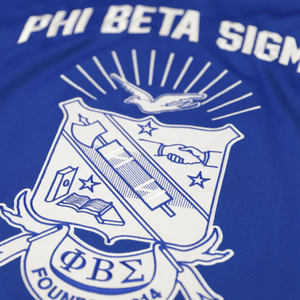 Maillot de football bleu roi Phi Beta Sigma avec 14 lettres grecques, chemise de match athlétique à manches courtes pour hommes de la fraternité - Product Image 4