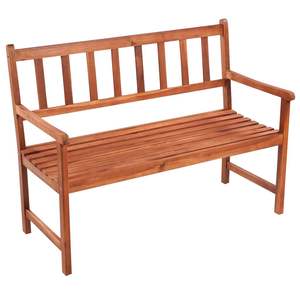 Banc de jardin durable à 3 places en bois d'acacia massif naturel pour usage extérieur - Product Image 2