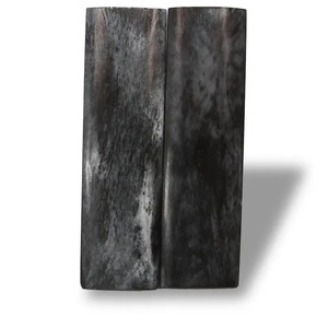 Plaque de corne de buffle noire, forme naturelle, polie, imperméable, faite à la main, pour manche de couteau - Product Image 5