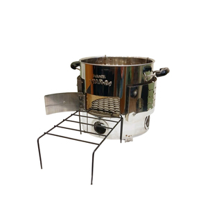 High Efficiency & Super Design Freestanding Modern Stainless-Steel Model (STAR 24) Wood Burning <b>Stove</b> for Kitchen & Outdoor Use - Product Image 3