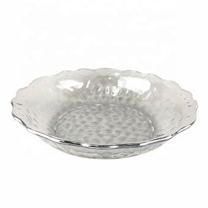 ถาดเสริฟพลาสติกทรงสี่เหลี่ยมผืนผ้าขอบทอง - Product Image 2