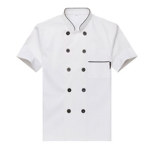 Chaqueta de Chef para Hombre y Mujer, Uniforme de Trabajo para Restaurante, Cocina, Catering, Camisa Blanca, Estilo Ejecutivo, Algodón de Secado Rápido - Product Image 4