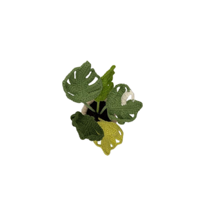 Vente en gros de décorations florales au crochet faites à la main, thème fleurs en pot, poupée tournesol Amigurumi en fil, cadeau mignon - Product Image 2