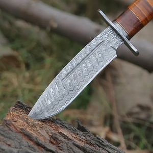 Couteau de chasse artisanal en acier Damas A&M ENTERPRISES, manche en bois, qualité industrielle, couteau de survie professionnel pour le camping - Product Image 3