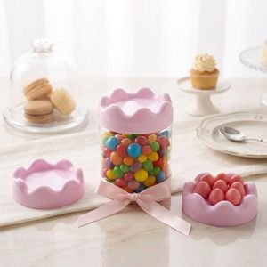 ODM OEM Wholesale Candy <b>Jar</b> Crown Shape PET 200ml Clear <b>Plastic</b> <b>Jar</b> <b>with</b> Wavy <b>Lid</b> for Cookie Nut Snacks Vietnam Factory - Product Image 5